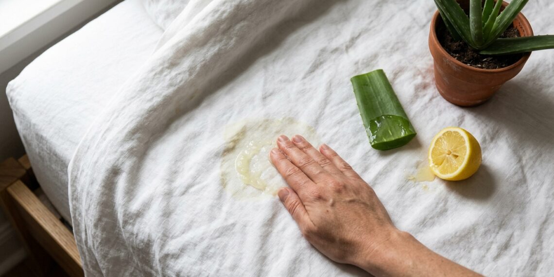Babosa e limão para lençóis brancos: o guia natural para eliminar manchas de suor sem alvejantes agressivos