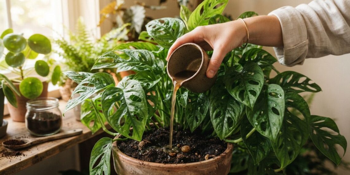 Despejar borra de café diluída na terra das plantas uma vez por mês: para que serve e quais são os seus benefícios para a folhagem?