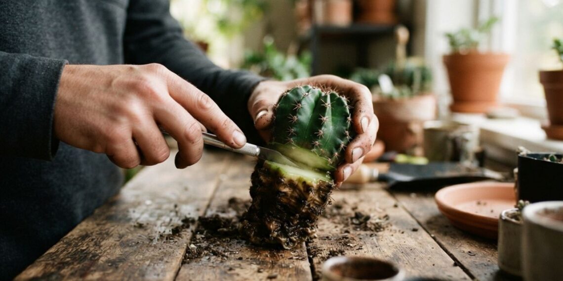 Como recuperar um cacto que começou a amolecer por excesso de umidade sem perder a planta toda, segundo jardineiros