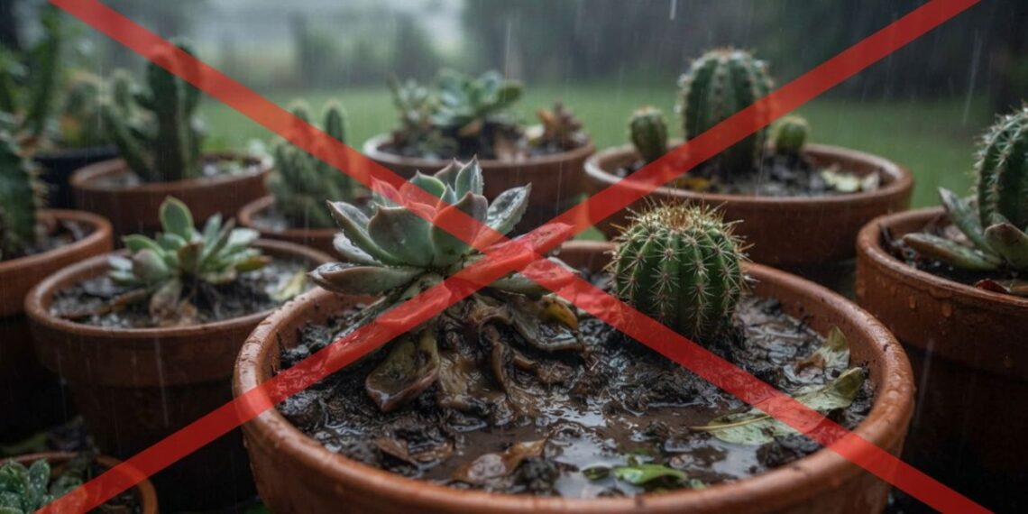 Adeus, cactos e suculentas que apodrecem na base durante o período chuvoso: nova técnica de mistura de 50% de casca de arroz carbonizada ao solo garante drenagem imediata, segundo botânicos