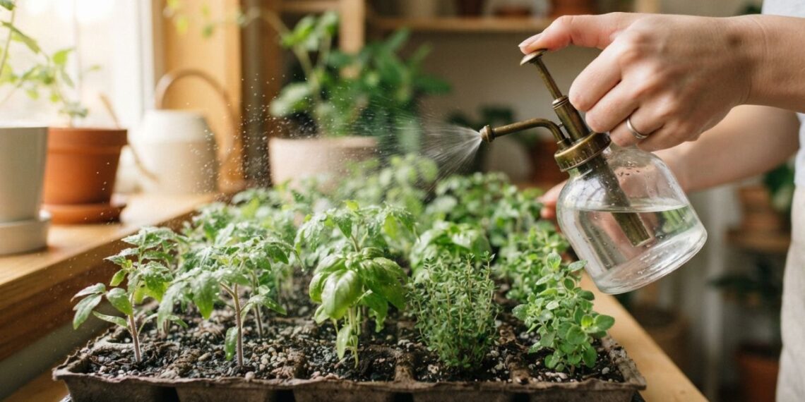 Borrife infusão fria de casca de alho nas bandejas de germinação uma vez por semana: para que serve e quais são os seus benefícios repelentes naturais?