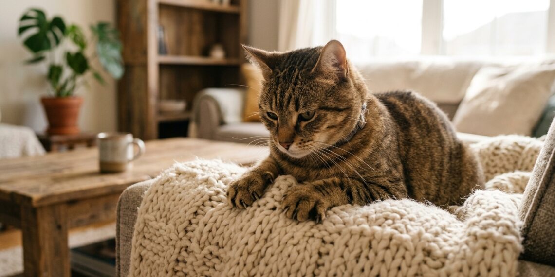 Gatos amassam cobertores antes de deitar: o instinto de milhões de anos que ainda vive na sala de casa