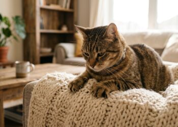 Gatos amassam cobertores antes de deitar: o instinto de milhões de anos que ainda vive na sala de casa