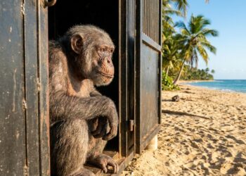 O chimpanzé Tonka, astro de Hollywood dado como morto pela tutora, passou quase um ano trancado em um porão escuro no Missouri antes de ser resgatado e levado para uma ilha na Flórida