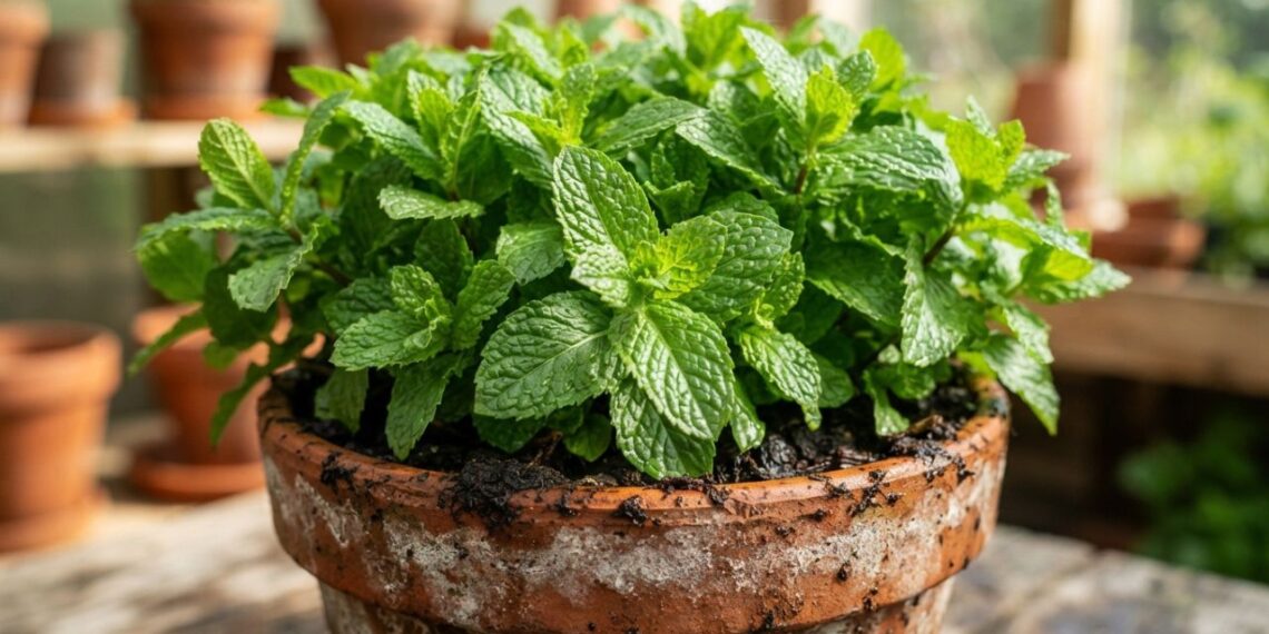 Como cultivar hortelã em vasos separados para evitar que ela invada e mate as outras plantas do jardim, segundo ervanários