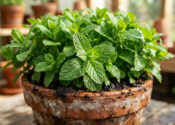 Como cultivar hortelã em vasos separados para evitar que ela invada e mate as outras plantas do jardim, segundo ervanários