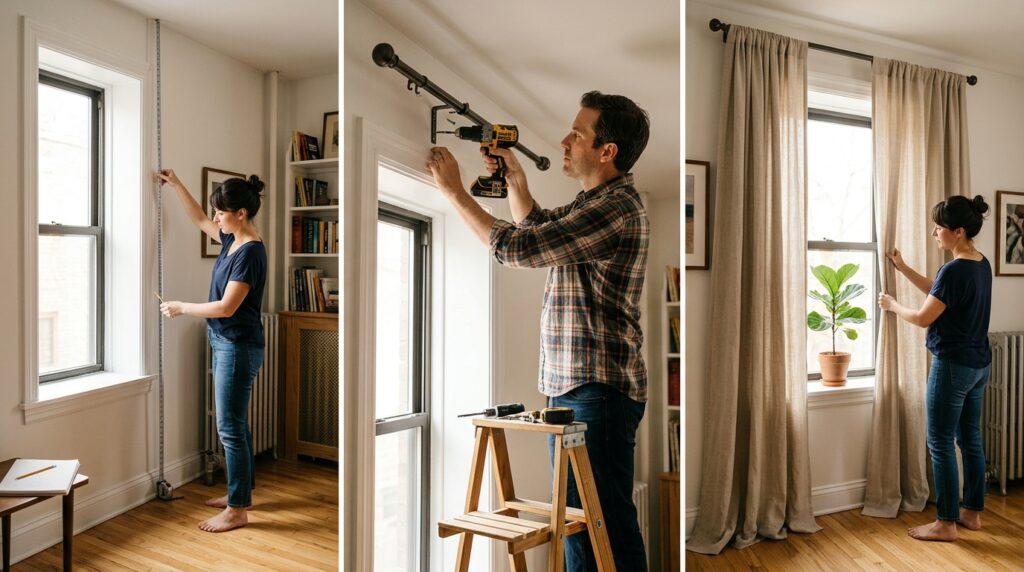 Apartamento de 35m² parece menor por causa de um erro na cortina que quase ninguém percebe