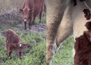 "Vida no campo e suas surpresas": bezerro salvo de urubus ganha amor e leite de mãe adotiva inesperada