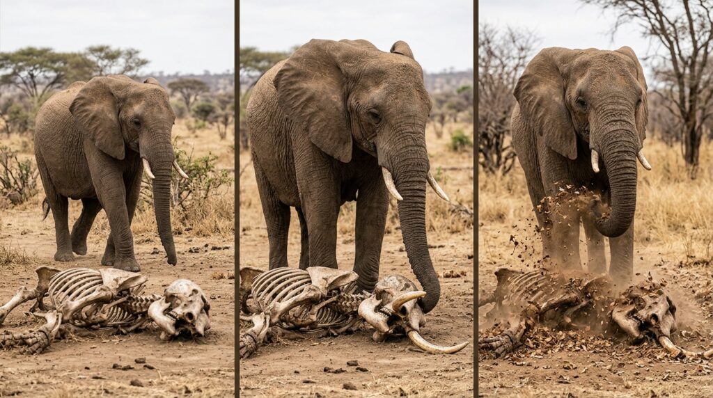 Elefante fica ao lado do corpo de outro elefante por dias: cientistas ainda discutem se isso é luto