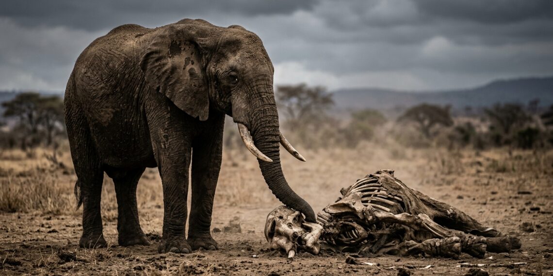 Elefante fica ao lado do corpo de outro elefante por dias: cientistas ainda discutem se isso é luto