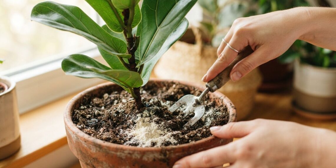 Despejar uma colher de farinha de milho fina misturada à terra dos vasos uma vez por mês: para que serve e quais são os seus benefícios para estimular a atividade microbiana benéfica?