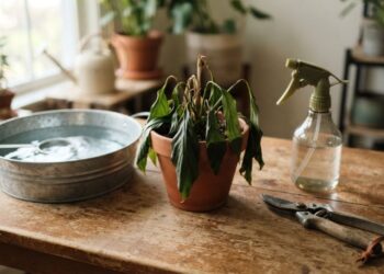 Como recuperar uma planta de vaso com folhas murchas por falta de água sem encharcar o substrato, segundo paisagistas