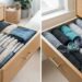 Organizar as camisetas no gaveteiro empilhadas na horizontal ou em formato de rolinho vertical: veja a diferença e qual é a alternativa correta para evitar amassados