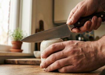 Adeus faca sem corte: como afiá-la sem amolador usando um item simples que você tem em casa