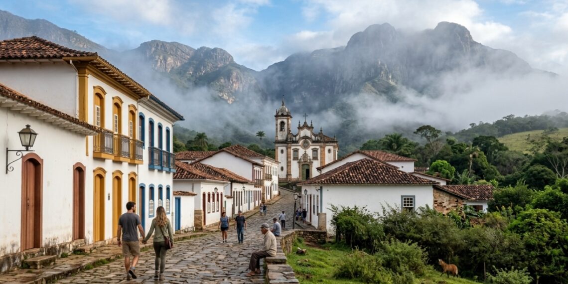 Casarios barrocos e neblina na serra: a pequena cidade mineira que abriga uma das 7 maravilhas da Estrada Real e lobos-guarás noturnos