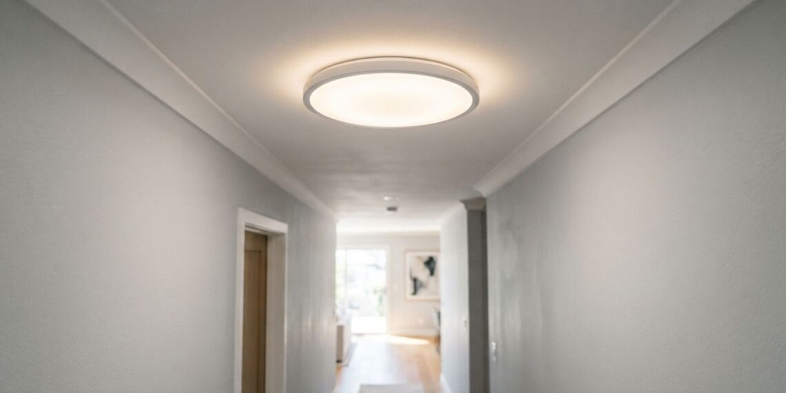 Usar spots de luz direcionável ou plafons de luz difusa na iluminação do corredor de circulação: veja a diferença e qual é a melhor alternativa para ampliar o espaço, segundo arquitetos