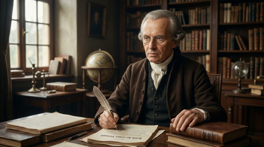 Frase do dia de Immanuel Kant: "Sapere Aude – Ousa Saber." – O grito do Iluminismo que ainda desafia você a pensar por si mesmo