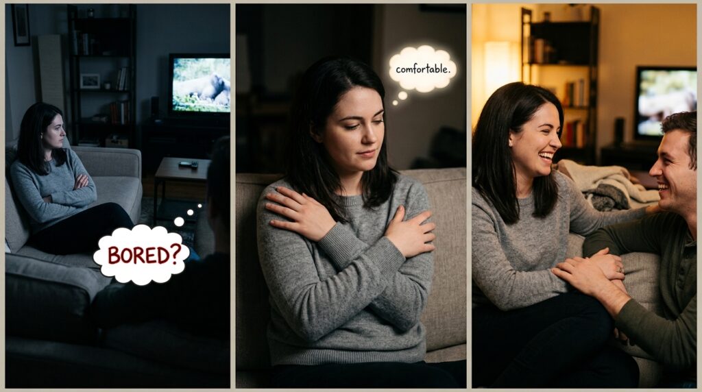 Segundo a ciência, cruzar os braços ao assistir TV é conforto corporal, não desaprovação