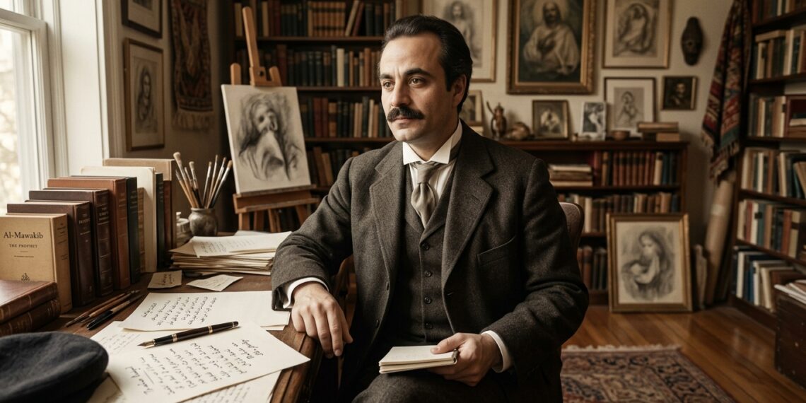 Frase de Kahlil Gibran sobre paixão: "O amor cega os olhos e acende outra luz por dentro." Uma reflexão sobre desejo, ilusão e percepção