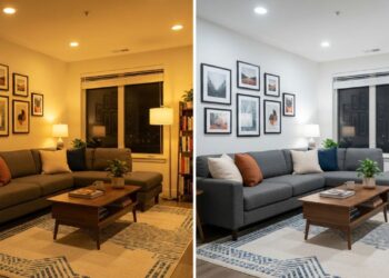 Usar lâmpadas amarelas ou brancas na sala de estar: veja a diferença e qual é a escolha perfeita para criar um ambiente aconchegante, segundo arquitetos