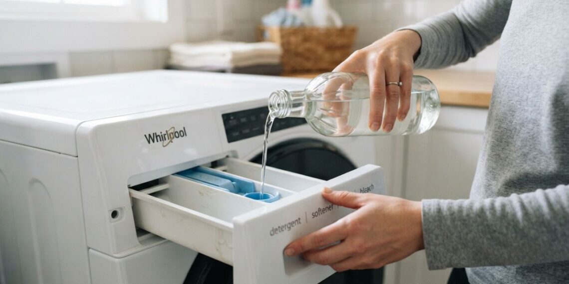 Despejar meia xícara de vinagre branco no ciclo de enxágue da máquina de lavar uma vez por semana: para que serve e quais são os seus benefícios?