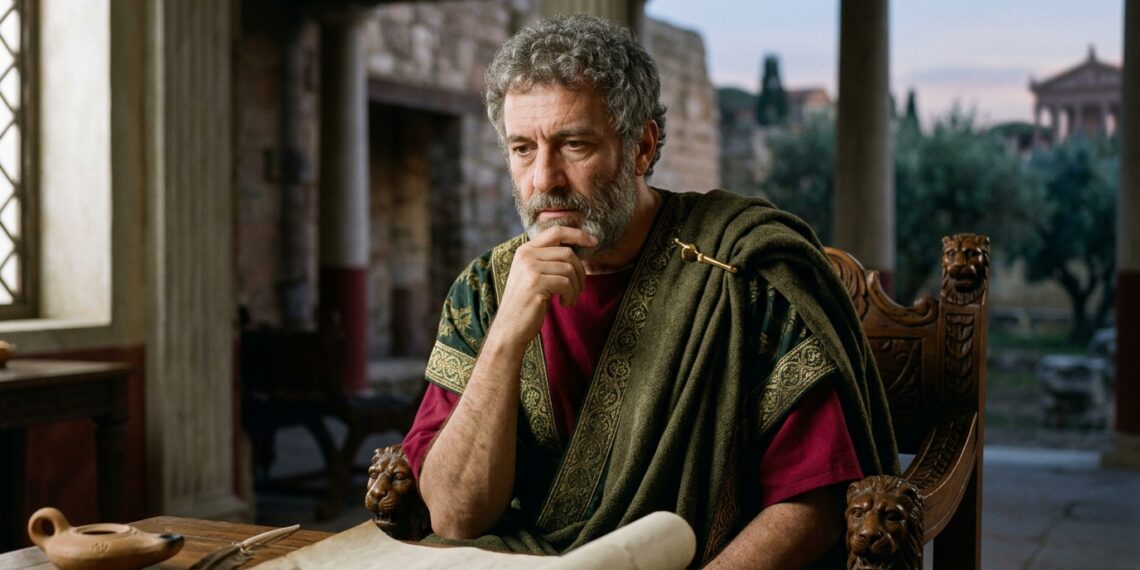 Frase do Dia de Marcus Aurelius: "Você não controla os eventos, apenas sua resposta a eles." – Essa sabedoria romana revela que sua liberdade verdadeira está em como você reage, não no que acontece.