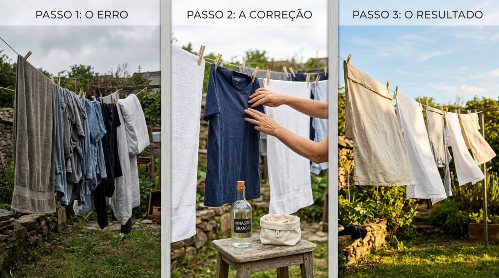 Roupa com cheiro de mofo do varal mesmo em dia de sol? As causas ocultas e a solução definitiva