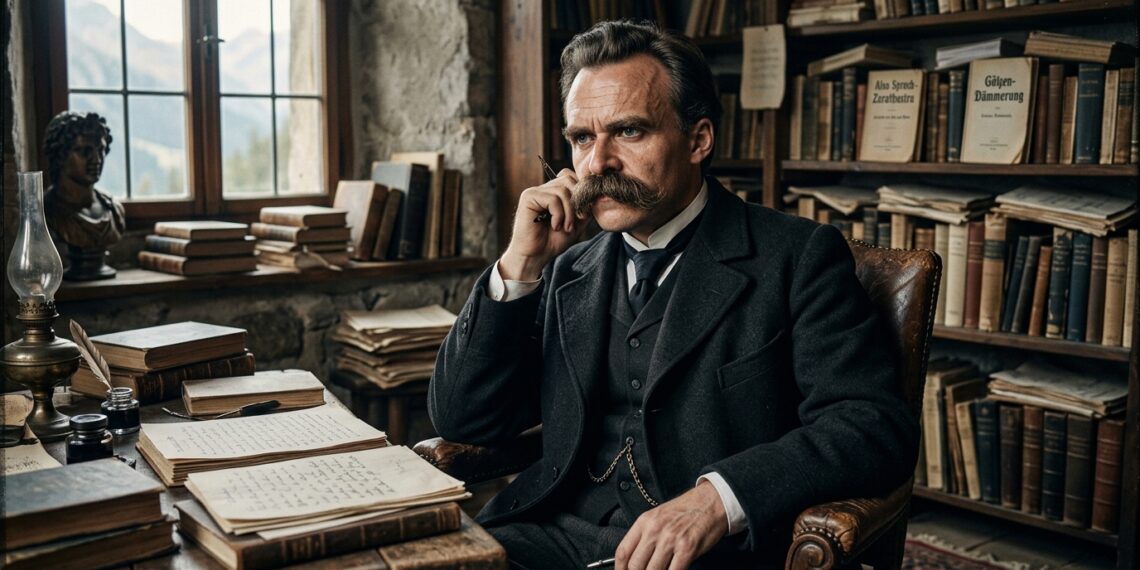 Frase do dia de Nietzsche: "Aquele que tem um porquê para viver pode suportar quase qualquer como" — a frase que dá sentido ao que parece insuportável