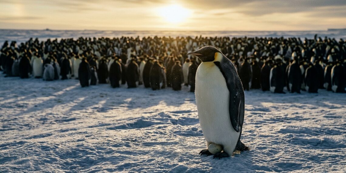 Pinguim macho fica meses sem comer para chocar o ovo sozinho, no frio extremo — e não é exagero