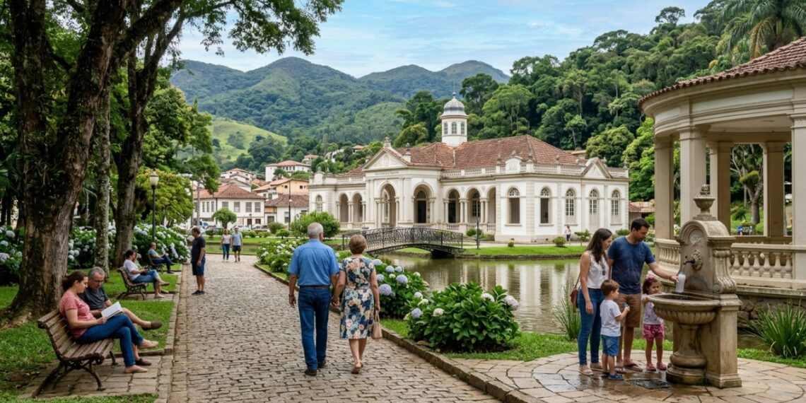 Águas minerais medicinais e arquitetura de 1911: esta estância hidromineral do sul do estado atrai tantos visitantes