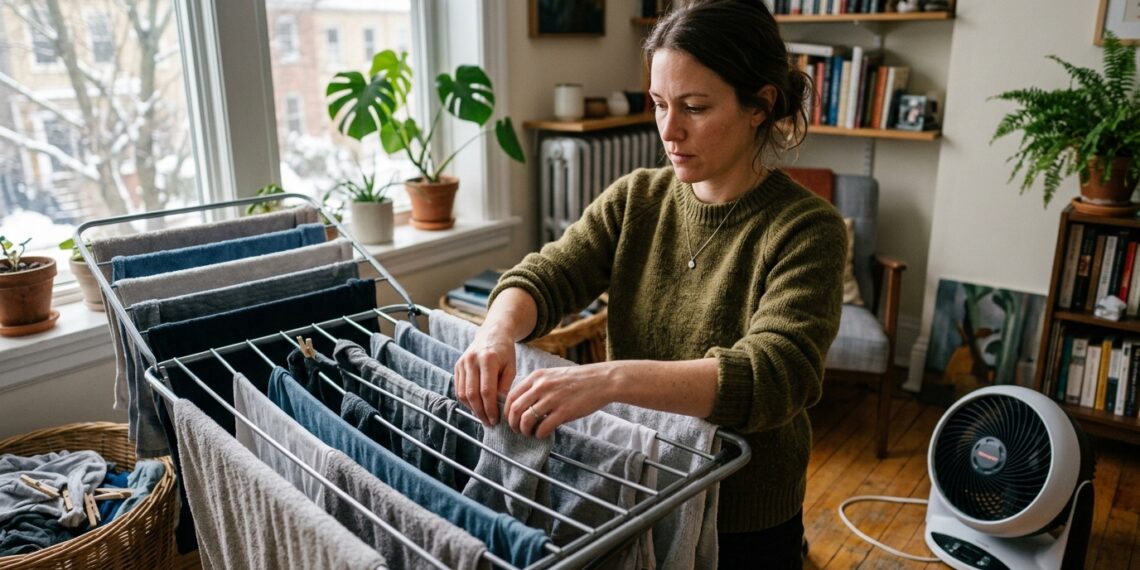 Roupa que nunca seca dentro de casa no inverno: o truque que dispensa varal e economiza gás