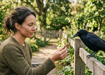 Corvos guardam presentes para humanos que os alimentam: a reciprocidade que revela uma memória impressionante