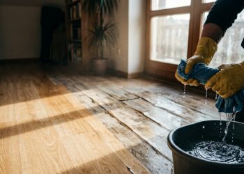 Nem cera, nem álcool, nem água em excesso: o que realmente limpa o piso laminado