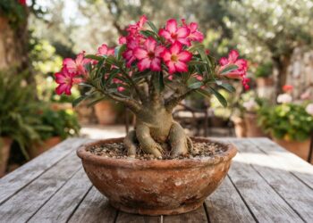 Cultivar a rosa-do-deserto em vasos de plástico impermeáveis ou em bacias de cerâmica porosas: veja a diferença de evaporação e qual é a escolha correta para o caudex, segundo floristas