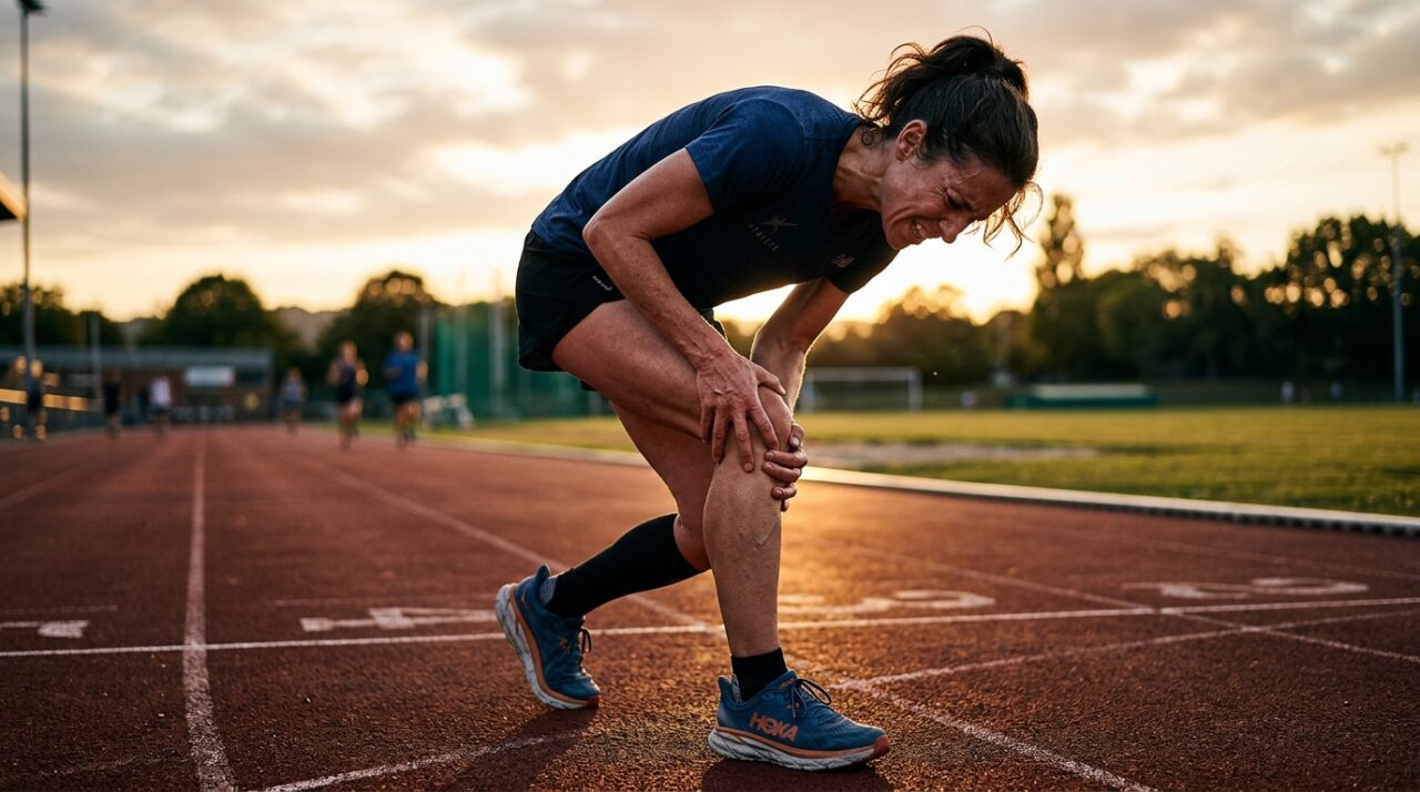 A dor articular no joelho durante a corrida não surge apenas pelo impacto, mas também pelo desgaste da cartilagem hialina quando há sobrecarga sem o devido fortalecimento muscular - QTU Questões do Universo