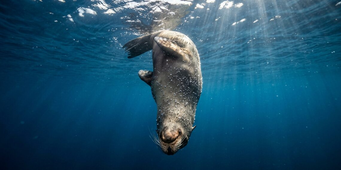 Os leões-marinhos conseguem dormir submersos por até 20 minutos sem respirar – e quando acordam, movem a cauda para subir à superfície sem esforço.