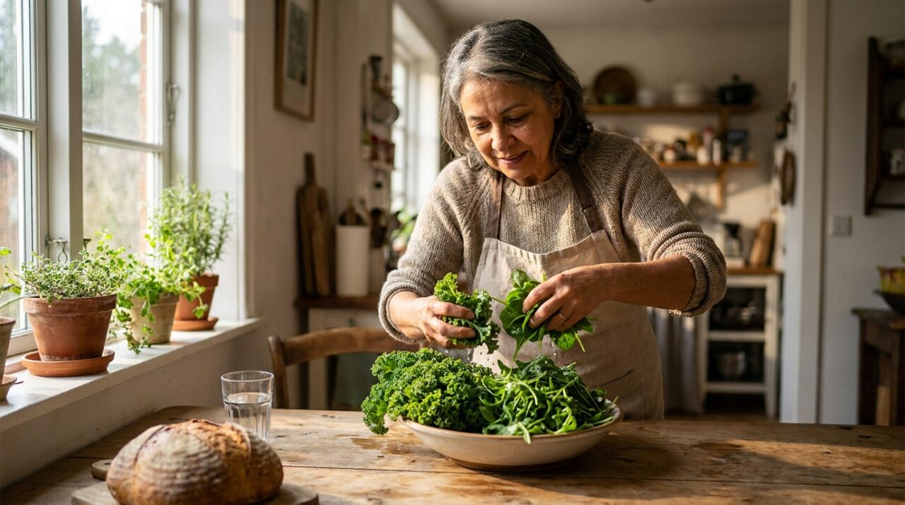 Nutricionista revela: se os idosos consumirem 2 porções de couve, rúcula ou espinafre por dia ajuda a controlar a pressão ao transformar nitratos em vasodilatadores naturais no sangue - QTU Questões do Universo