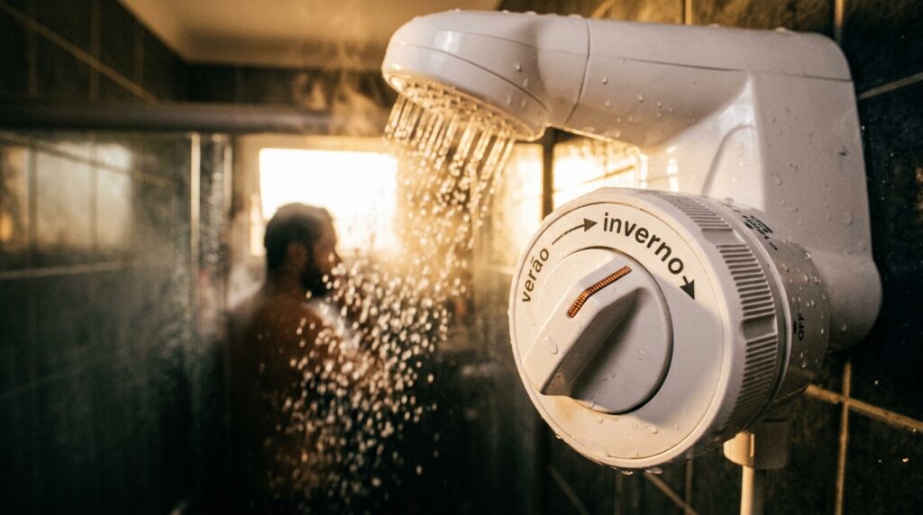 Chuveiro no modo inverno consome 70% mais energia: o desperdício que ninguém questiona