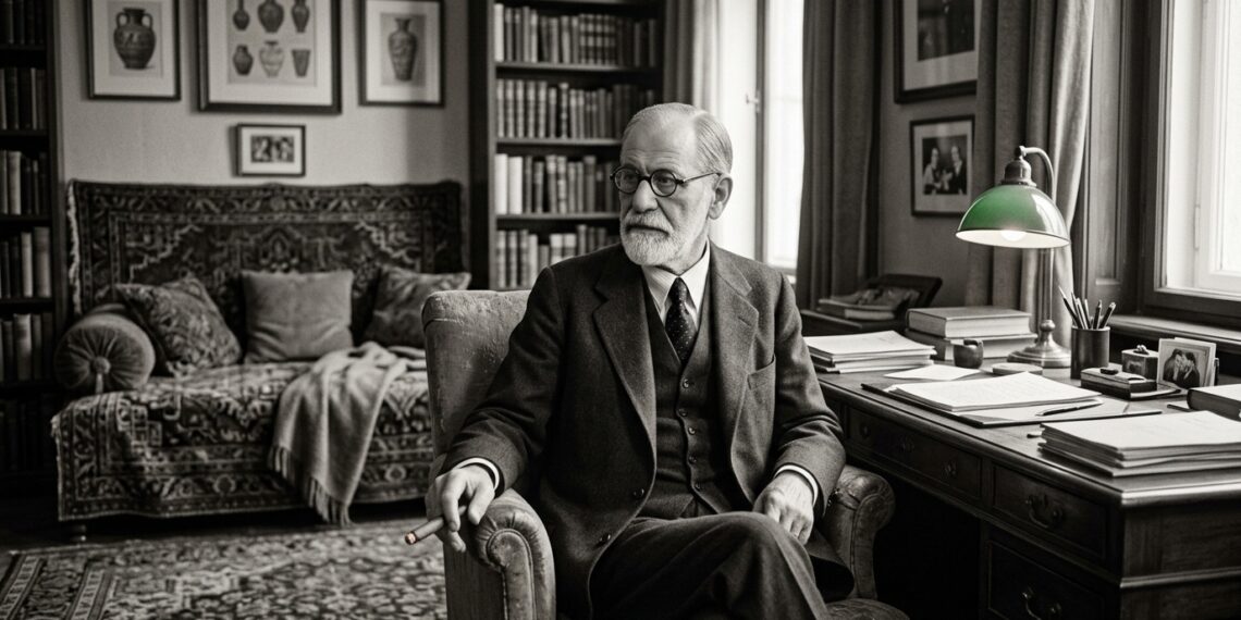 Frase de Sigmund Freud sobre paixão: “O desejo reescreve a realidade segundo as regras do inconsciente.” Uma reflexão sobre desejo, ilusão e percepção