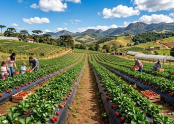 Vasta produção de frutas vermelhas que abastece o país e campos serranos cobertos por plantações rigorosamente cuidadas: os segredos desta capital rural