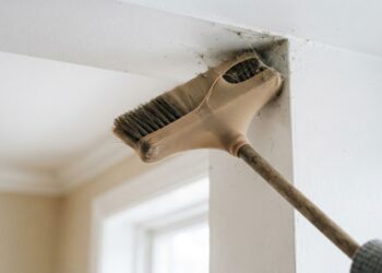 Nem pano seco, nem aspirador comum: a melhor maneira de remover teias de aranha do teto sem manchar a pintura usando uma vassoura envolta em meia de seda, segundo pintores