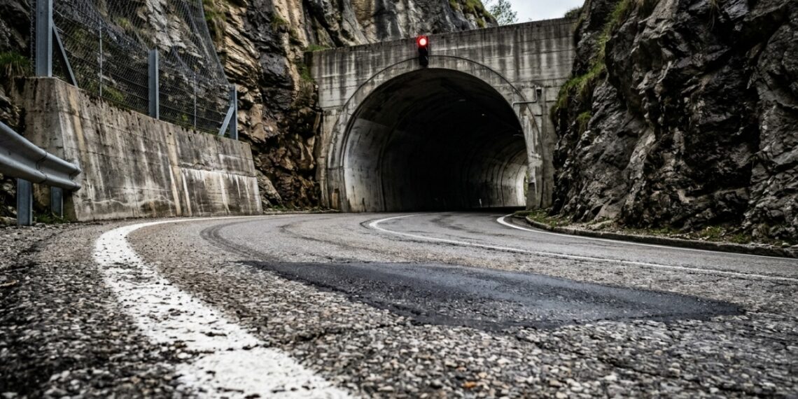 Como a estrada do Passo San Boldo vence a encosta