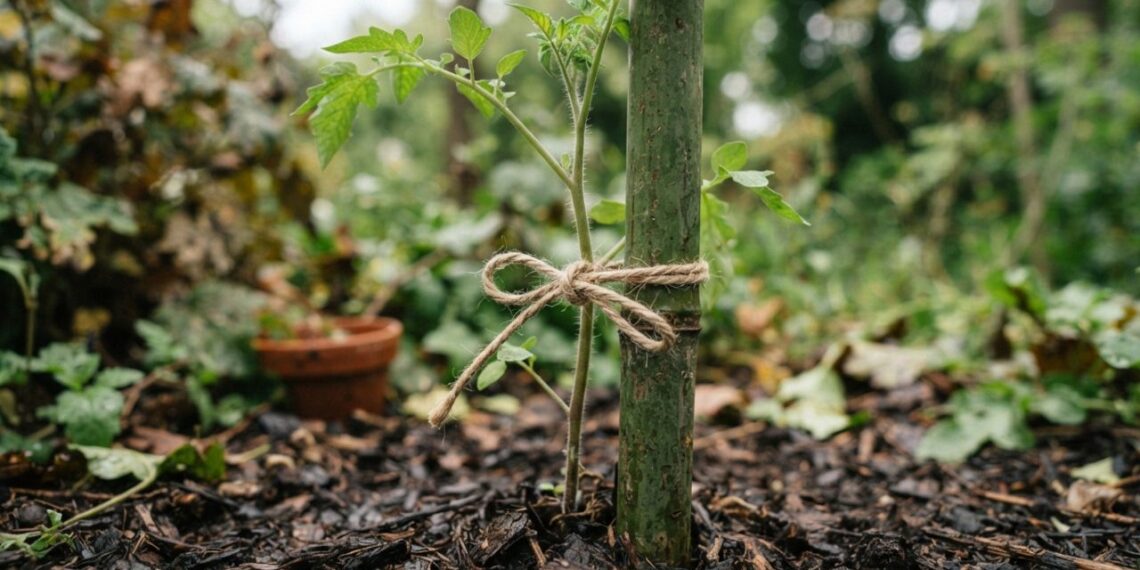 Adeus, mudas recém-plantadas que tombam com o vento: nova técnica de tutoramento com estacas de bambu e laço em formato de oito protege o caule sem estrangulá-lo, segundo paisagistas