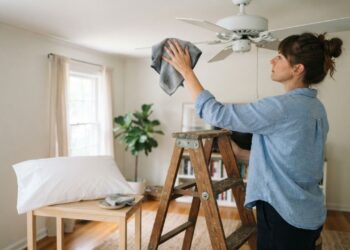 Nem limpador multiuso comum, nem esponja úmida: a melhor maneira de limpar as pás do ventilador de teto sem espalhar poeira usando uma fronha velha encaixada, segundo eletricistas