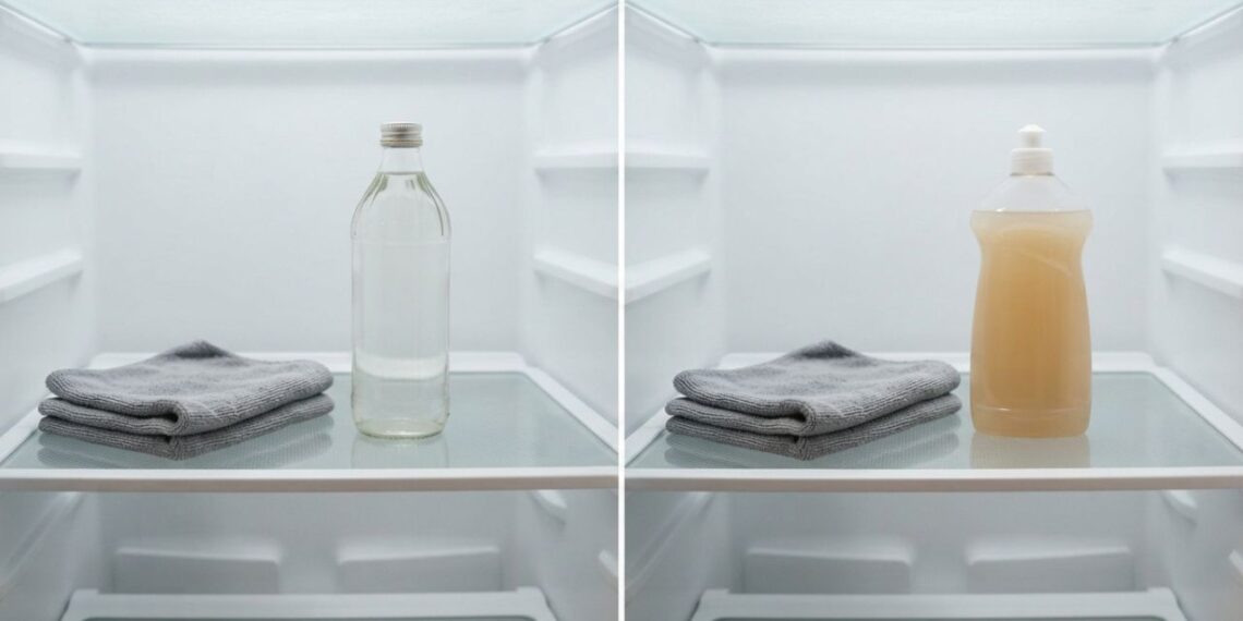Lavar a geladeira com vinagre de álcool ou detergente neutro: veja a diferença e qual é o jeito certo de evitar odores na comida, segundo especialistas