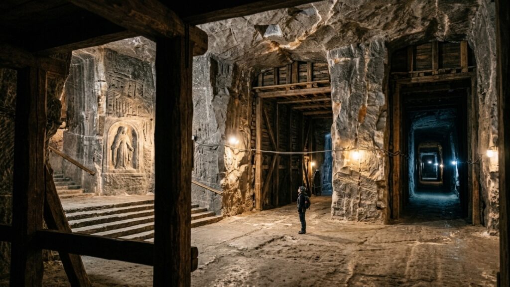 Wieliczka esconde 300 km de galerias escavadas em sal