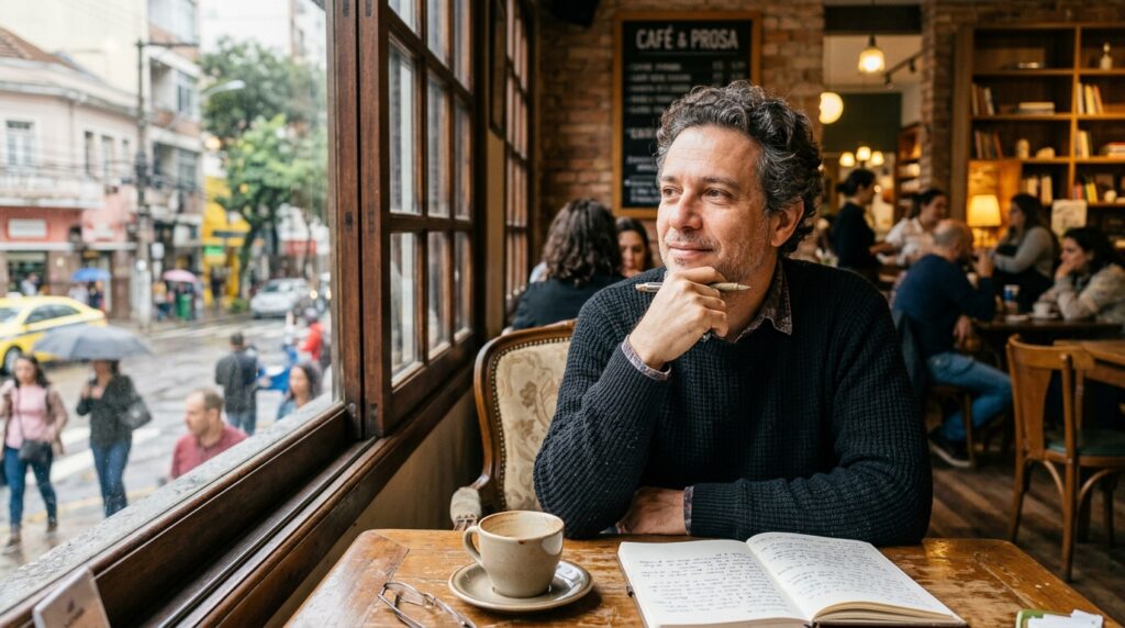 Mario Quintana, poeta brasileiro: "A preguiça é a mãe do progresso. Se o homem não tivesse preguiça de caminhar, não teria inventado a roda."