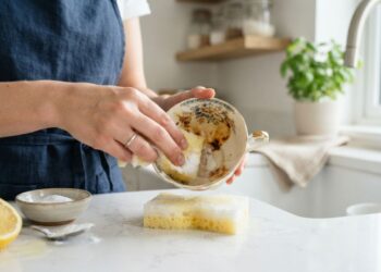 Nem esponja de aço, nem produto clorado: a melhor maneira de remover manchas amareladas de chá e café em xícaras de porcelana usando pasta de bicarbonato e limão, segundo cozinheiros