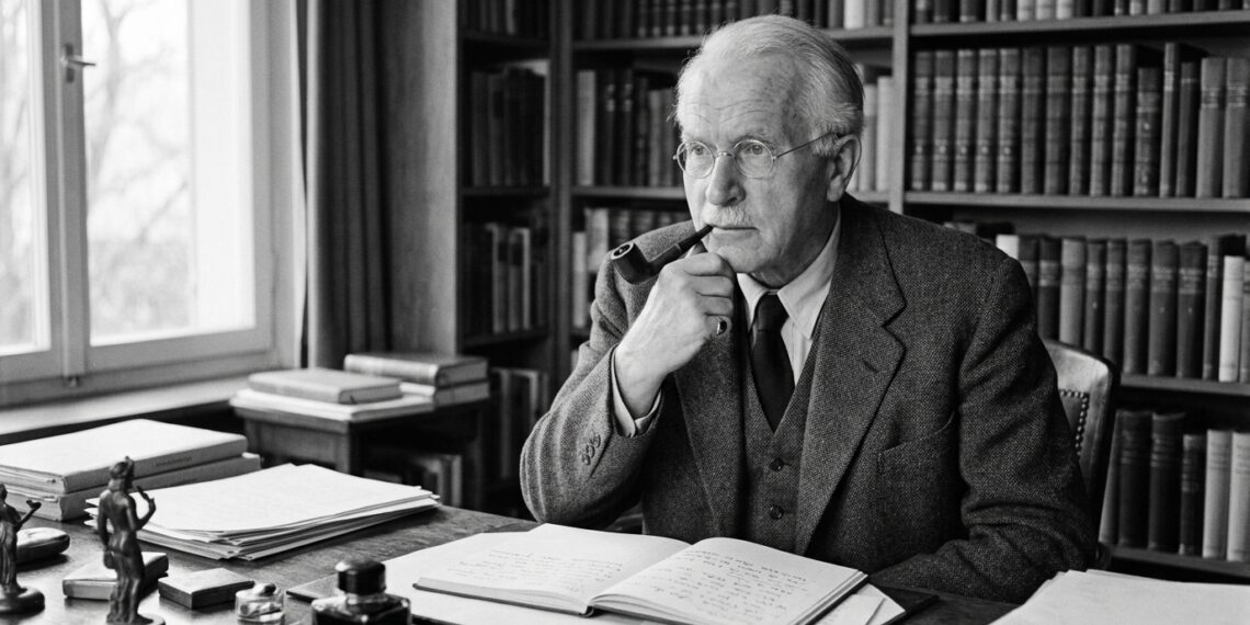 Frase de Carl Jung sobre paixão: "Projetamos no outro tudo aquilo que ainda não reconhecemos em nós mesmos." Uma reflexão sobre desejo, ilusão e percepção