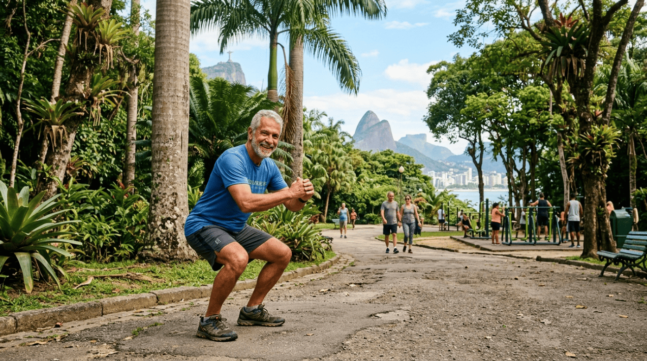 O teste de agachamento mais simples do Brasil para descobrir a sua verdadeira idade funcional